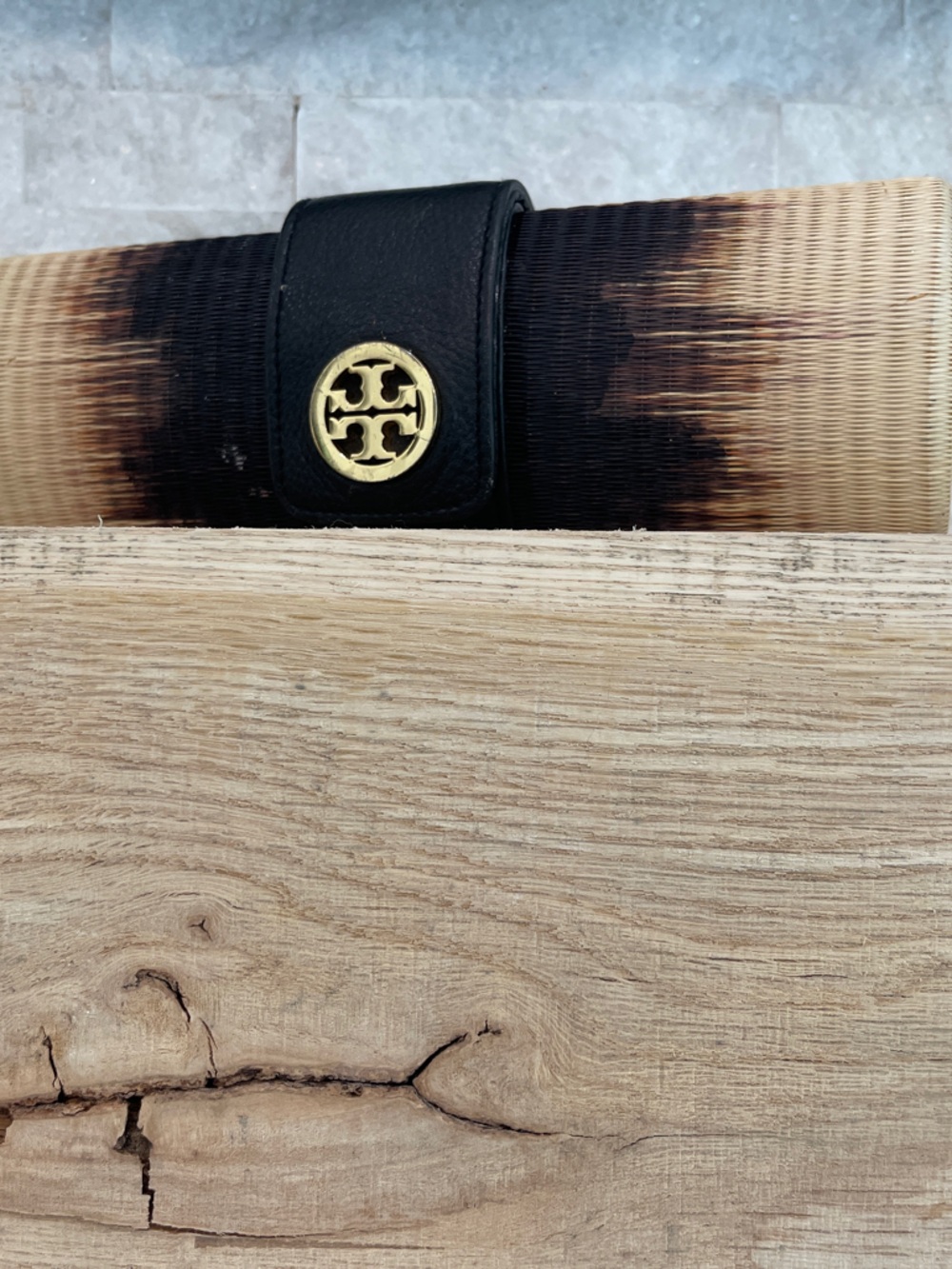 Vintage Tory Burch Woven Rattan Clutch